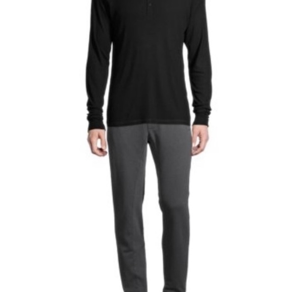 3 Hanes Men’s Ultrasoft Ribbed Modal Stretch Henley Pajama Top - Picture 6 of 6